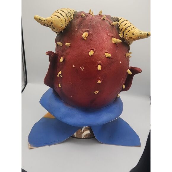 SATAN DEVIL HORNS 2005 Paper Magic Group Halloween Mask Full Head Rubber Latex - Picture 4 of 5